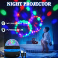 LED Projector Light Starry Sky Night Light USB Rechargeable Aurora Projection Lamp For Bedroom Home Party Decor Vue Crystal No Remote
