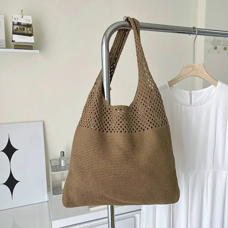 Designer Knitted Handbags Large Capacity Totes Women Summer Beach Bag