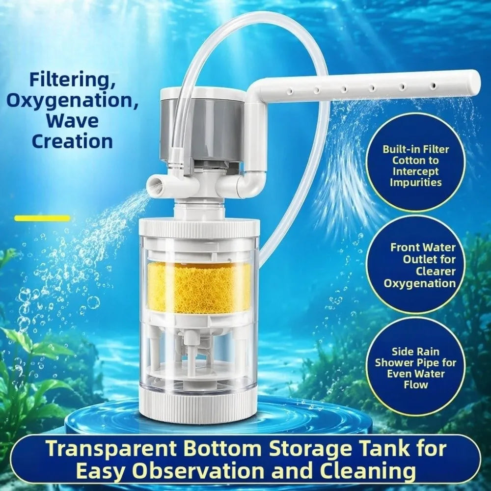High-Efficiency Fish Tank Filter Energy-Saving Water Circulation Aquarium Filter Pump Suction Cup Silent Vue