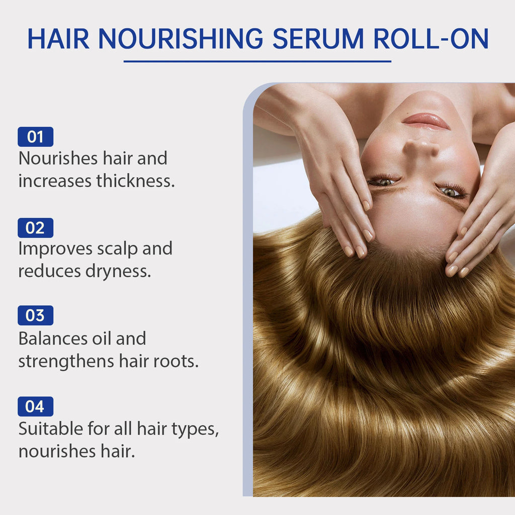 25ml Rosemary Hair Growth Roller Essence Reduce Hair Breakage Bifurcate Increase Hair Density Nourish Strengthen Toughen Vue
