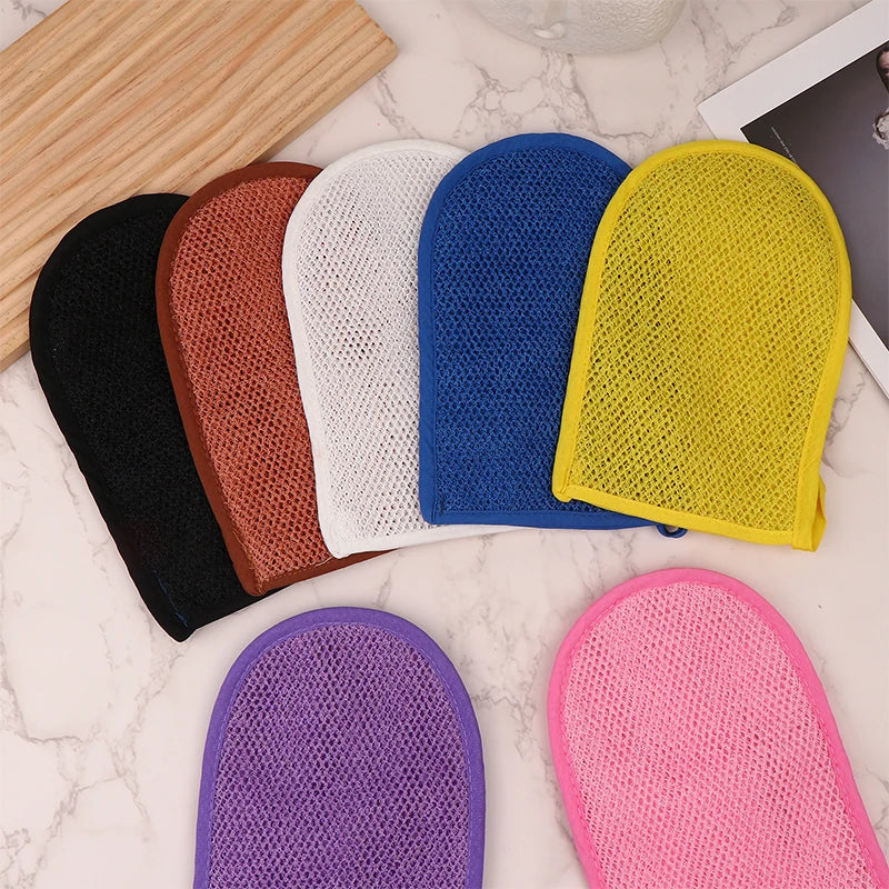 Women Men Bath Gloves SPA Exfoliating Shower Brush Body Cleaning Scrub Mitt Rub Dead Skin Gloves Shower Towel Foam Body Massage Vue