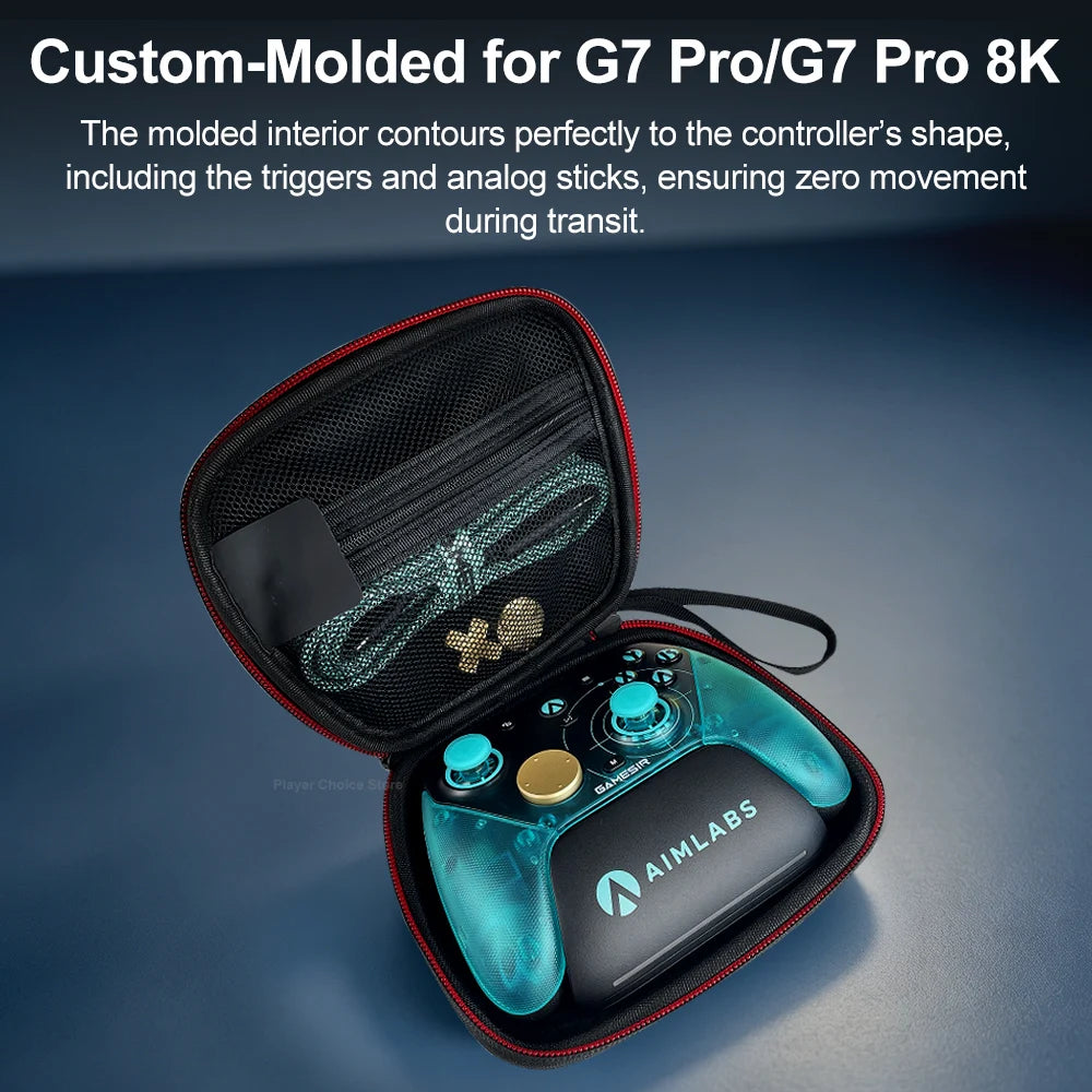 GameSir G7 Pro 8K Carrying Case for G7 Pro Wuchang ZZZ Aimlabs Champion Edition with 3 Pairs Swappable Thumbsticks Handy Bag Vue