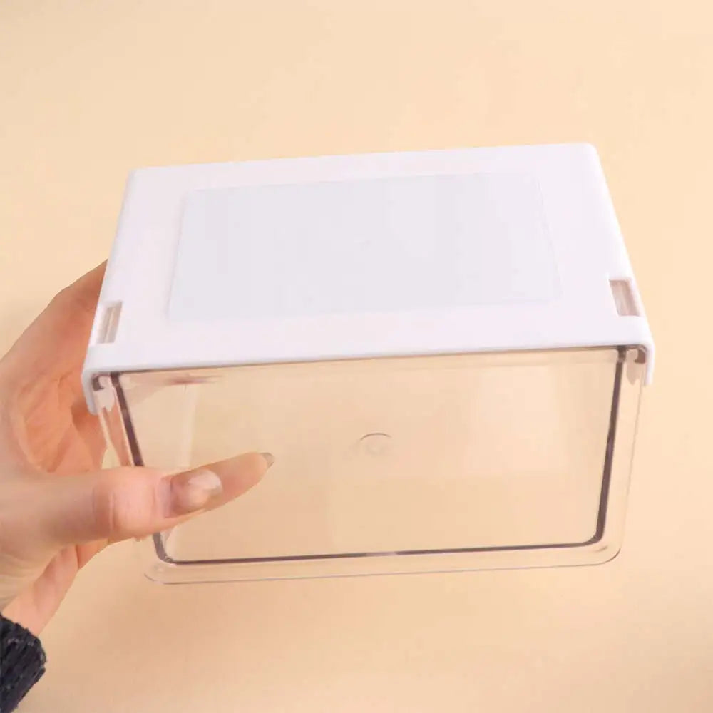 Plastic Drawer Style Storage Box Transparent Self Adhesive Under Desk Drawer Organizer Large Capacity Space Saving Qtip Holder Vue