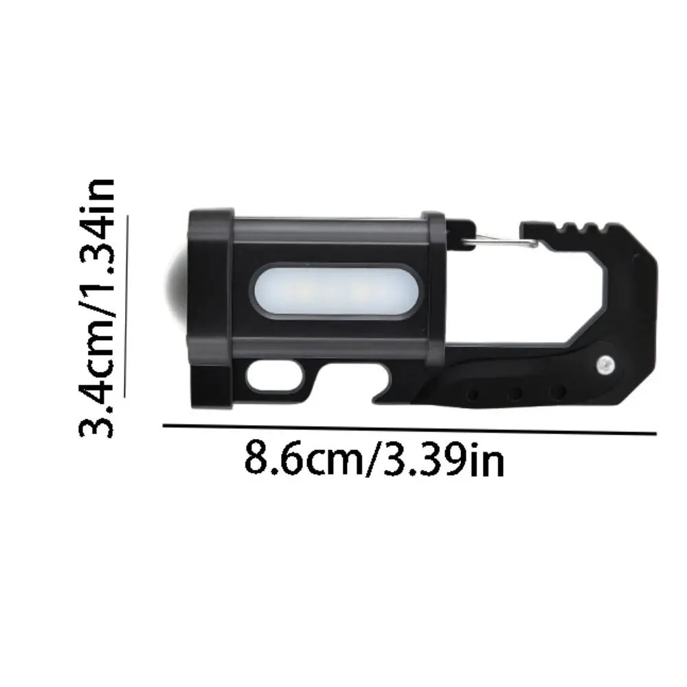 High Bright LED Keychain Flashlight Waterproof Portable Mini Keychain Light Power Output Function Dual Light Source Vue