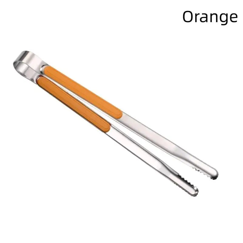 New Stainless Steel Barbecue Clip Non-slip Thickened Simplicity Portable Clip Multifunction Buffet Steak Food Clip BBQ Tools Vue Orange