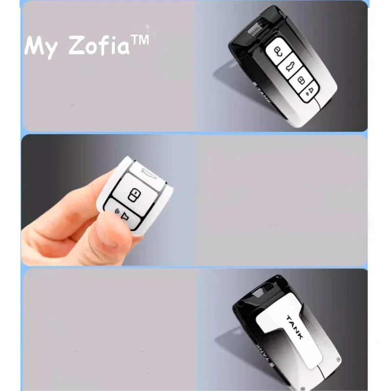 GWM Tank 300 2023–2025 Remote Key Case Cover – Zinc Alloy TPU Car Key Case Cover Vue