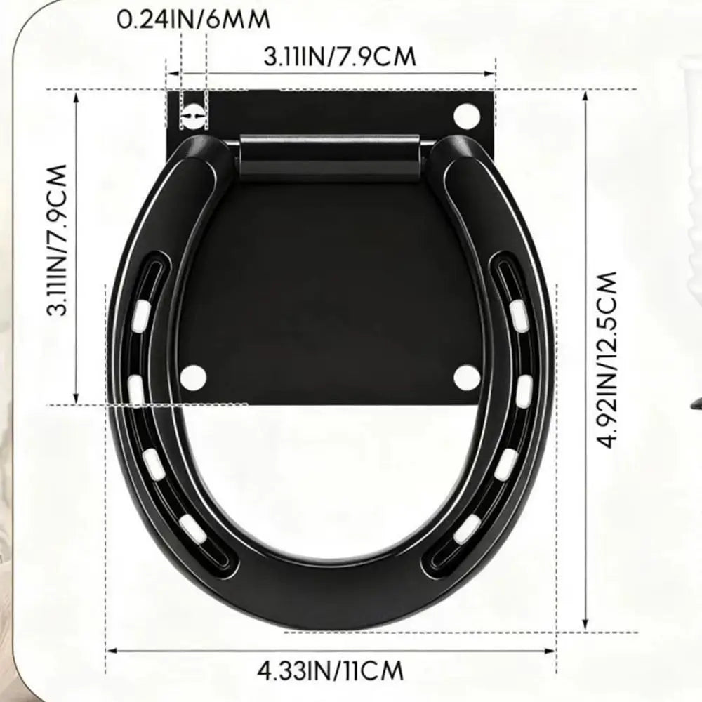 Farm Supplies Solid Horse Cross Tie Ring Heavy Duty Black Horse Safety Tie Ring Iron Wall Mount Horse Tie Down Ring Stall Vue
