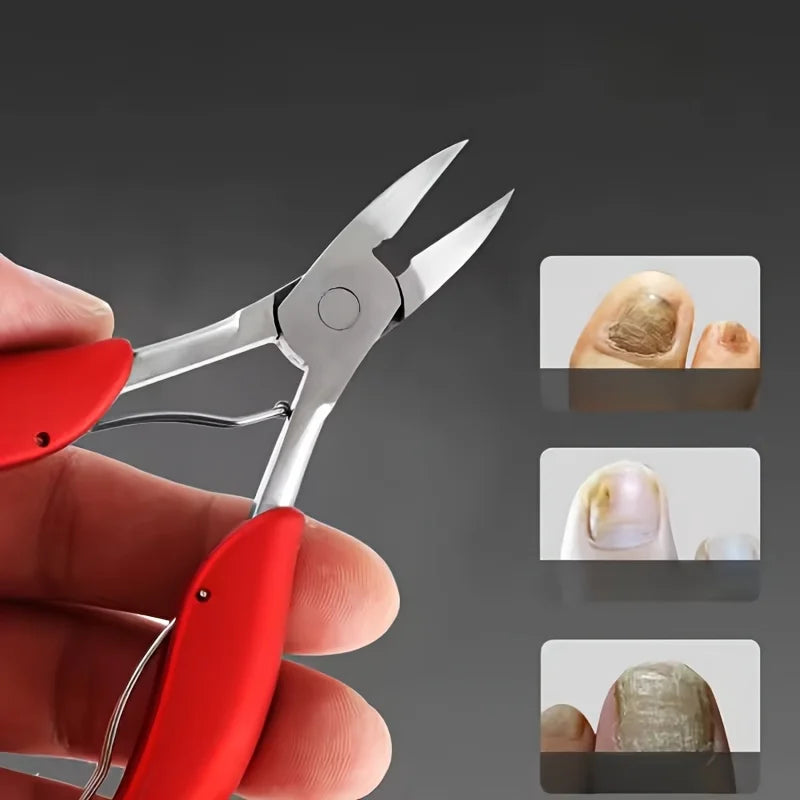1pc Professional Toe Nail Clippers Cutter Ingrown Toenail Tool Thick Nail Dead Skin Dirt Remover Super Sharp Curved Blade Nail T Vue