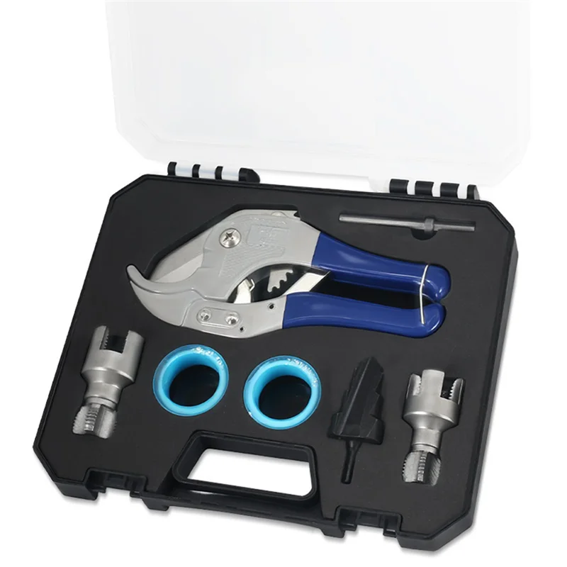 ABKW-Threading Kit For 1/2" 3/4" PPR Pipe With Internal& External Taps Dies Reamer And Pipe Cutter DN15 DN20 Plumbing Vue