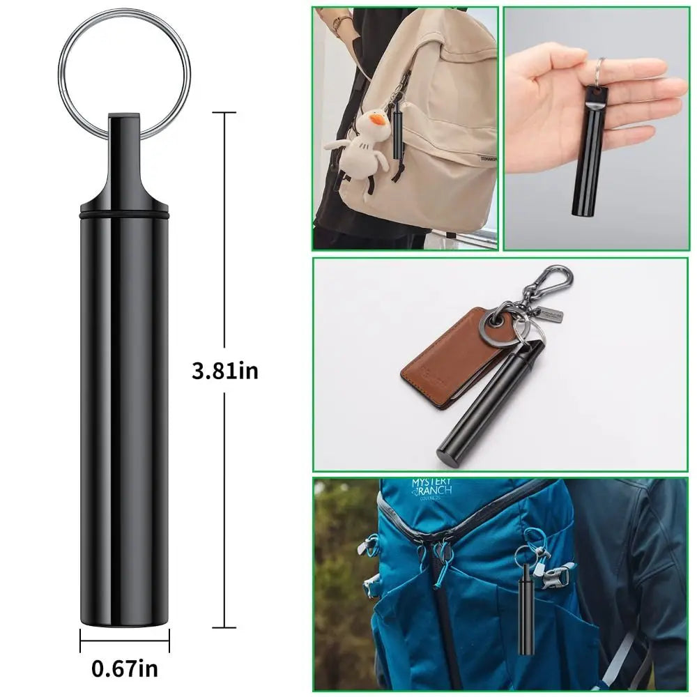 Metal Portable Toothpick Holder Box 3 Pocket Waterproof Case