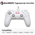 GameSir Retro Gamepads Wired Controller for PC Windows Steam Switch Controle Hall Effect stick 2 Mappable Buttons Tegenaria Lite Vue Serene White