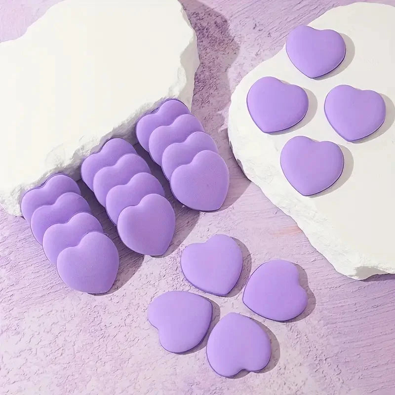 20/10pcs Finger Air Cushion Sponge Powder Puff Set Mini Puff Foundation Powder Detail Makeup Sponge Face Concealer Cosmetic Puff Vue 20pcs-Purple