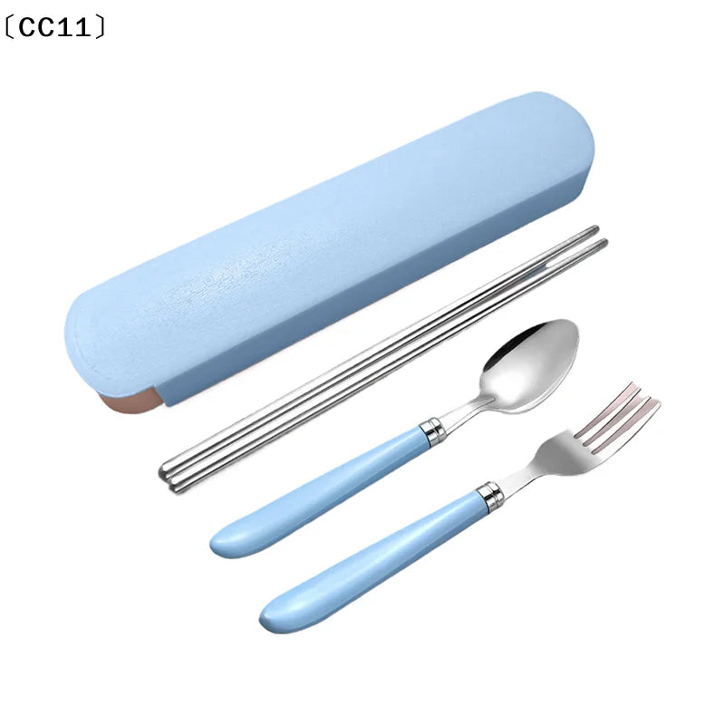 Stainless Steel Portable Cutlery Outdoor Camping Fork Spoon