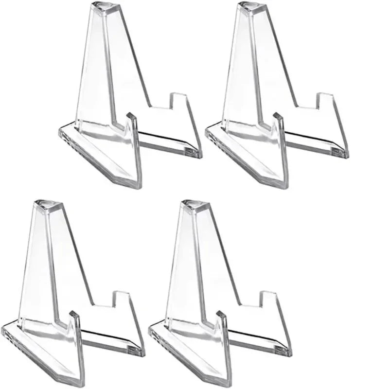 Triangular Card Display Stand 30 Pack – Mini Acrylic Idol Photo Picture Holder, Rack for Coin & Sports Trading Cards Vue
