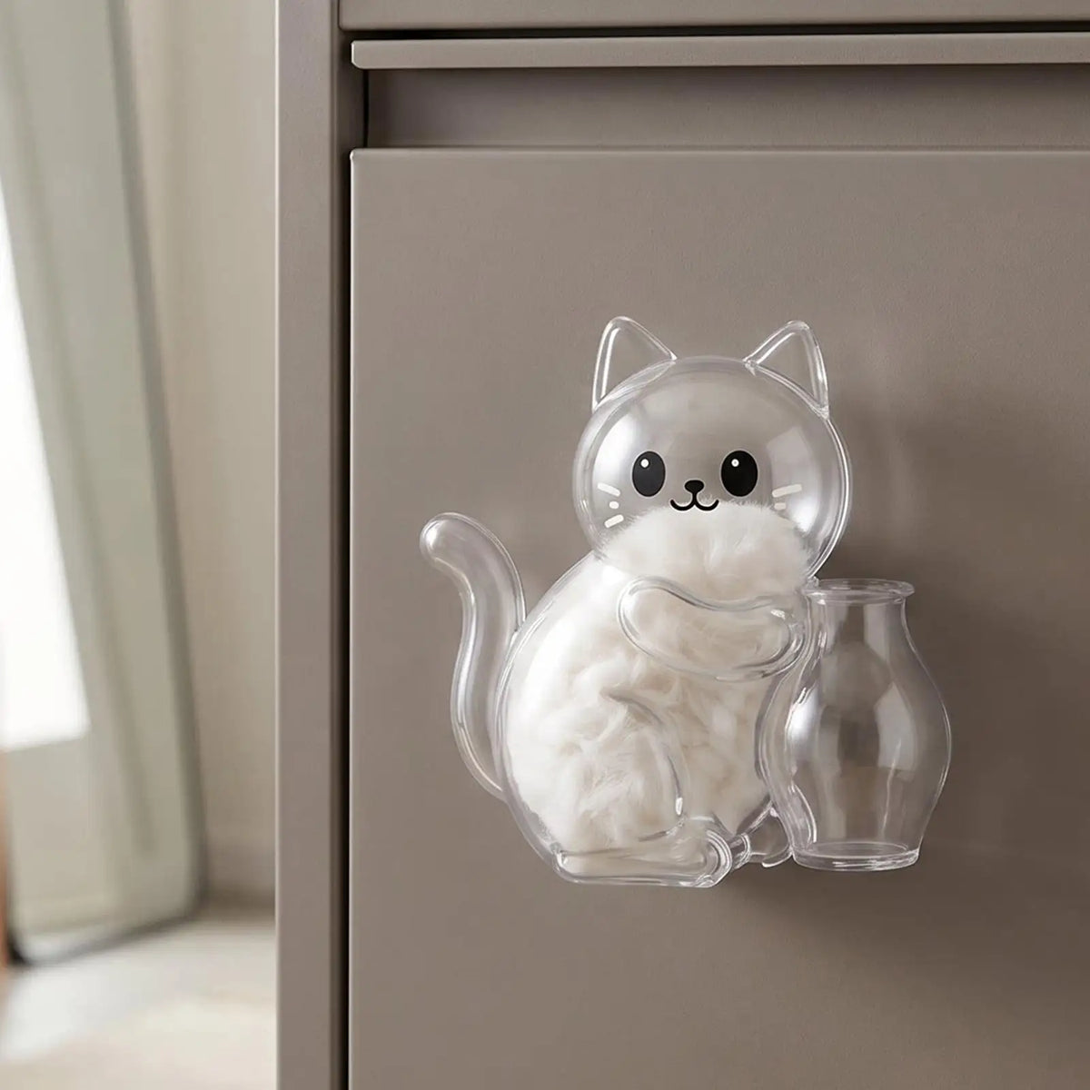 Cat W hisker Memorial Refrigerator Magnets, Clear Cute Keepsake Storage For Fridge, Transparent Hair Holder Cat Hair Keepsake Vue