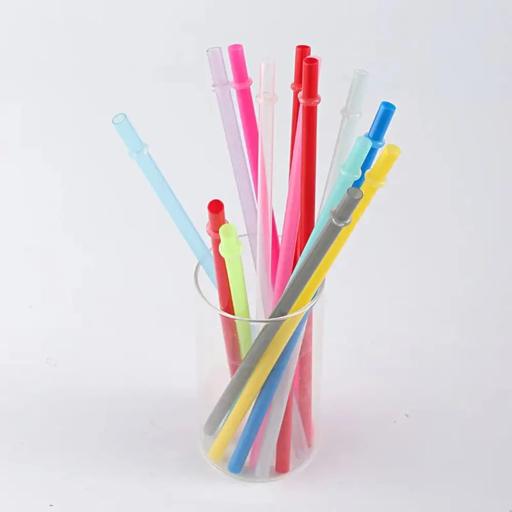 Reusable Gold Powder Plastic Straw Milk Tea Coffee Cup Accessories
