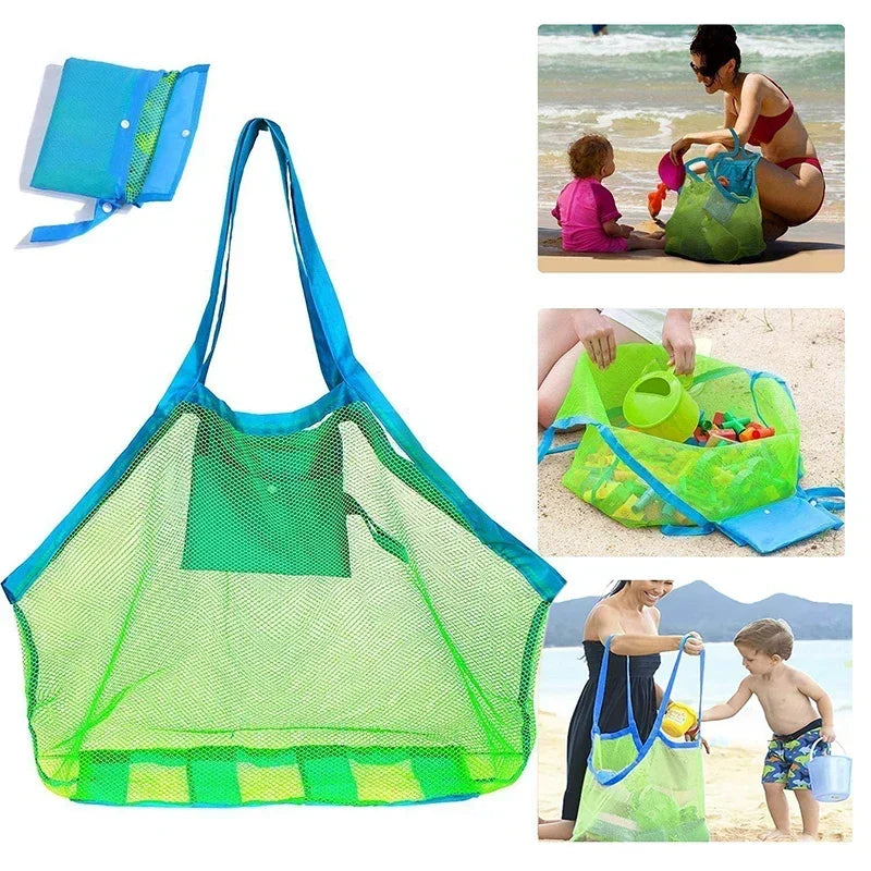 vvocci For Towels Women Cosmetic Makeup Bag Kids Bath ToysbabySand Away Protable Mesh Storage Bags Swimming Large Beach Bag Vue