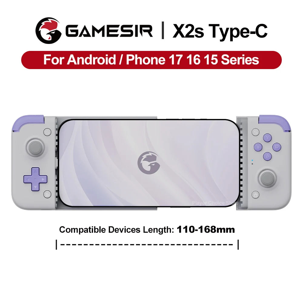 GameSir X2s Mobile Gamepad Android IOS iPhone 17 16 15 Game Controller Para Celular Controle Cloud Gaming Xbox Game Pass STADIA Vue X2s Type C
