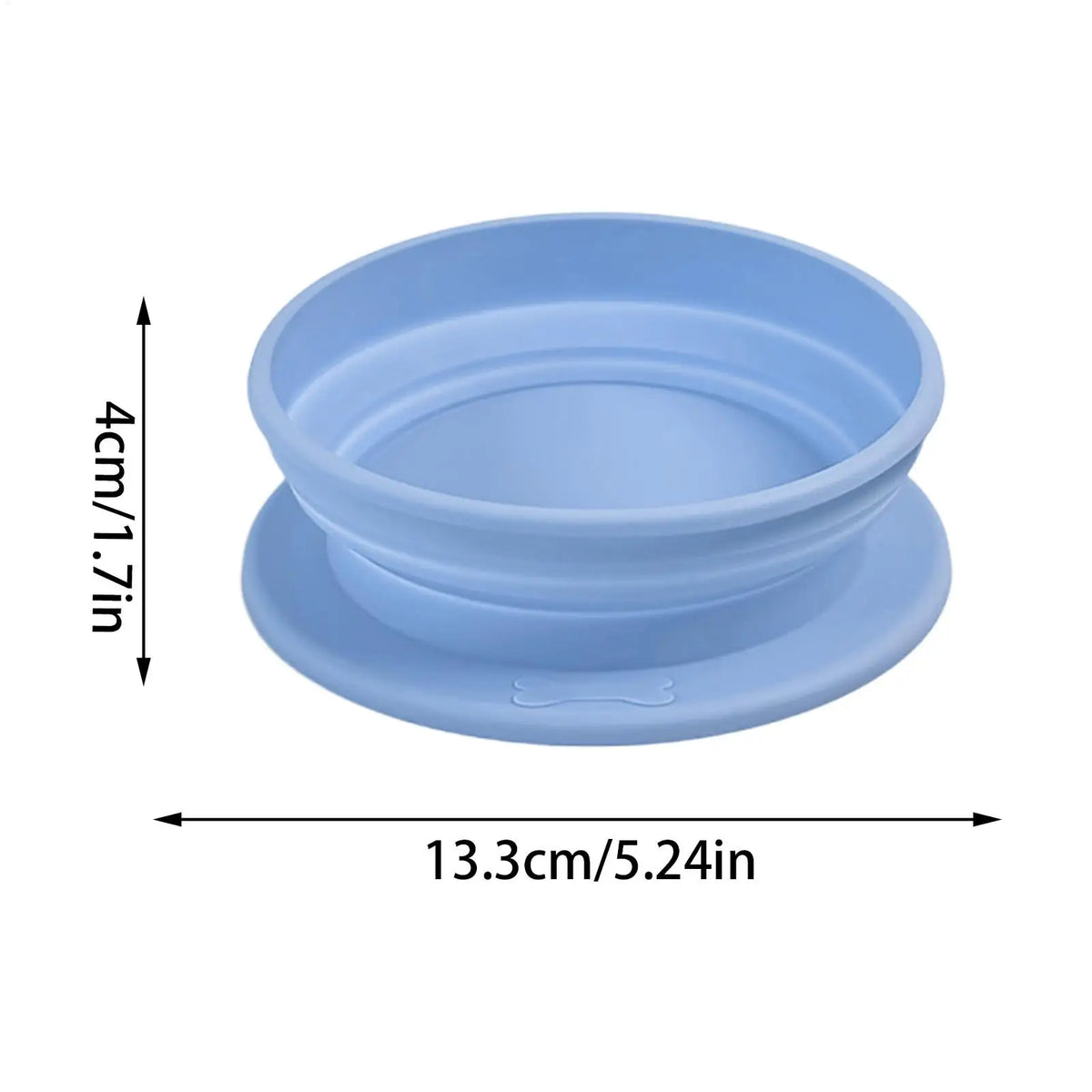 13.3x4.5cm Multipurpose Foldable Pet Bowl Foldable Dog Cat Food Water Feeding Container Compact Easy Carry Drinking Bowl Vue