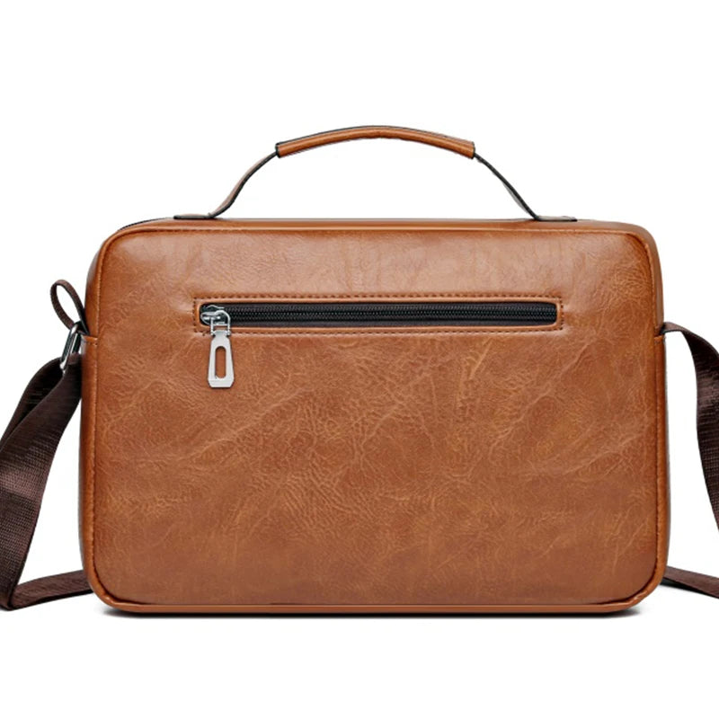 Durable Retro Men S Crossbody Bag Soft Faux Leather Handheld