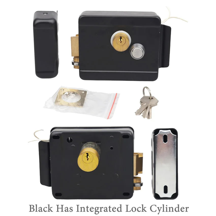 Electric Door Lock Anti-theft Double-headed Integrated Electronic Lock For 12V DC Access Control System Video Door Phone System Vue