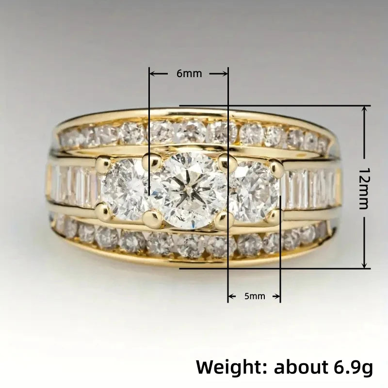 Huitan Women's Cubic Zirconia Engagement Ring | Wedding Band Engagement Ring Vue