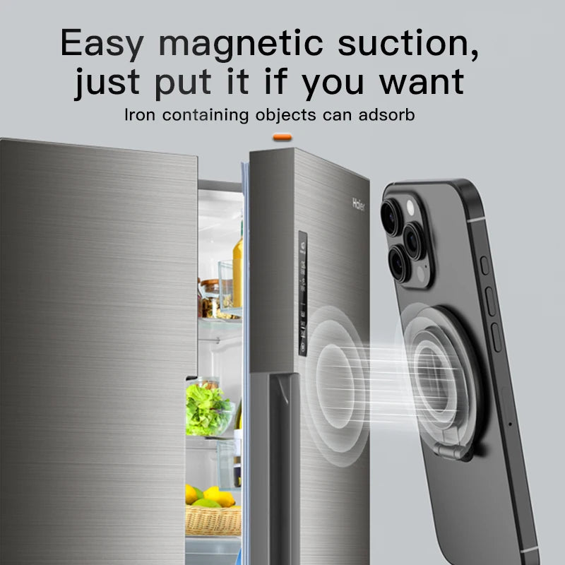 Double Sided For Magsafe Phone Stand Magnetic Phone Ring Holder Kickstand Magnet Grip for iPhone 17 16 15 -12 Samsung Car Holder Vue