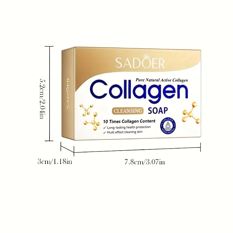 1 Piece/2 Pieces of Collagen Handmade Cleansing Soap, Smooth and Firming Skin, Oil Control Soap, Bath Soap, Facial Cleansing Soap! Vue 1Pc