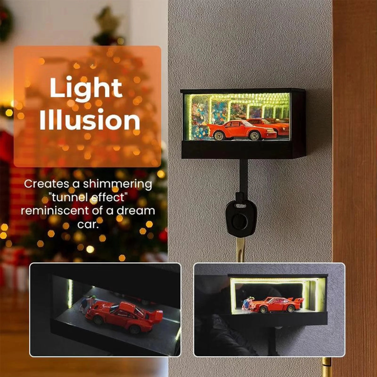 Car Garage Key Holder Key Organizer with LED Light Car Key Hanger for Door Apartment Home Office Entryway (car not included) Vue