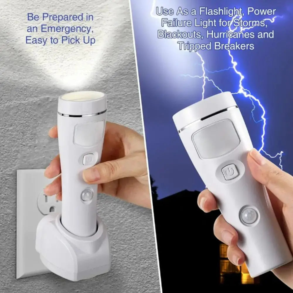 4 in 1 LED Emergency Lights Rechargeable Motion Sensor Motion Sensor Night Lights LED Automatic Turn On Plug-in Flashlight Home Vue