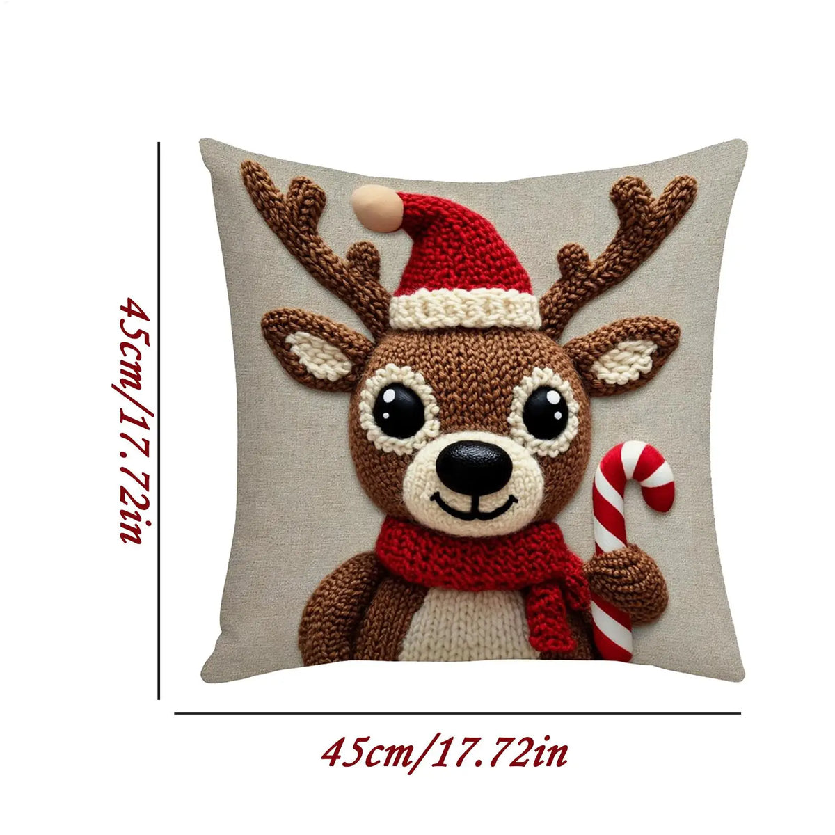 Deer Pillow Covers Soft Linen Elk Pillowcase 18x18in Christmas Deer Pillow Covers for Home Living Room Sofa Indoor Outdoor Vue