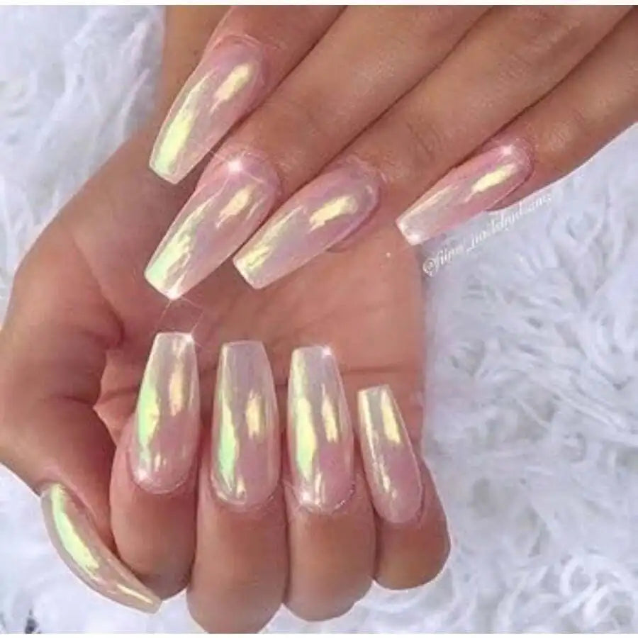1pc Nail Powder Magic Mirror Powder Pearl Powder Holographic Gradient Aurora Nail Art Creation Summer Ins Style Y2K Vue