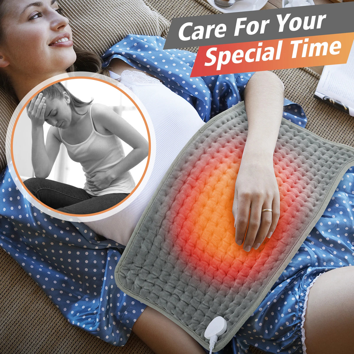 Electric Heating Pad Thermal Mat – Neck, Back & Body Warmer Electric Heating Pad Vue