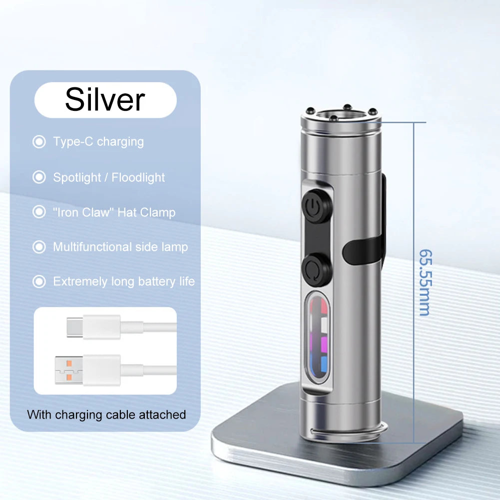 Mini Rechargeable LED Torch – 3 Modes, Waterproof Pocket Flashlight Rechargeable LED Torch Vue