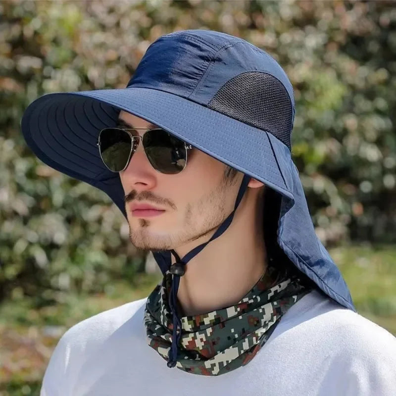 1/2/4PCS Sun Protection Bucket Hat for Men Wide Brim Fishing Cap with Neck Shade Face Flap Lightweight Summer Hiking Camping Vue