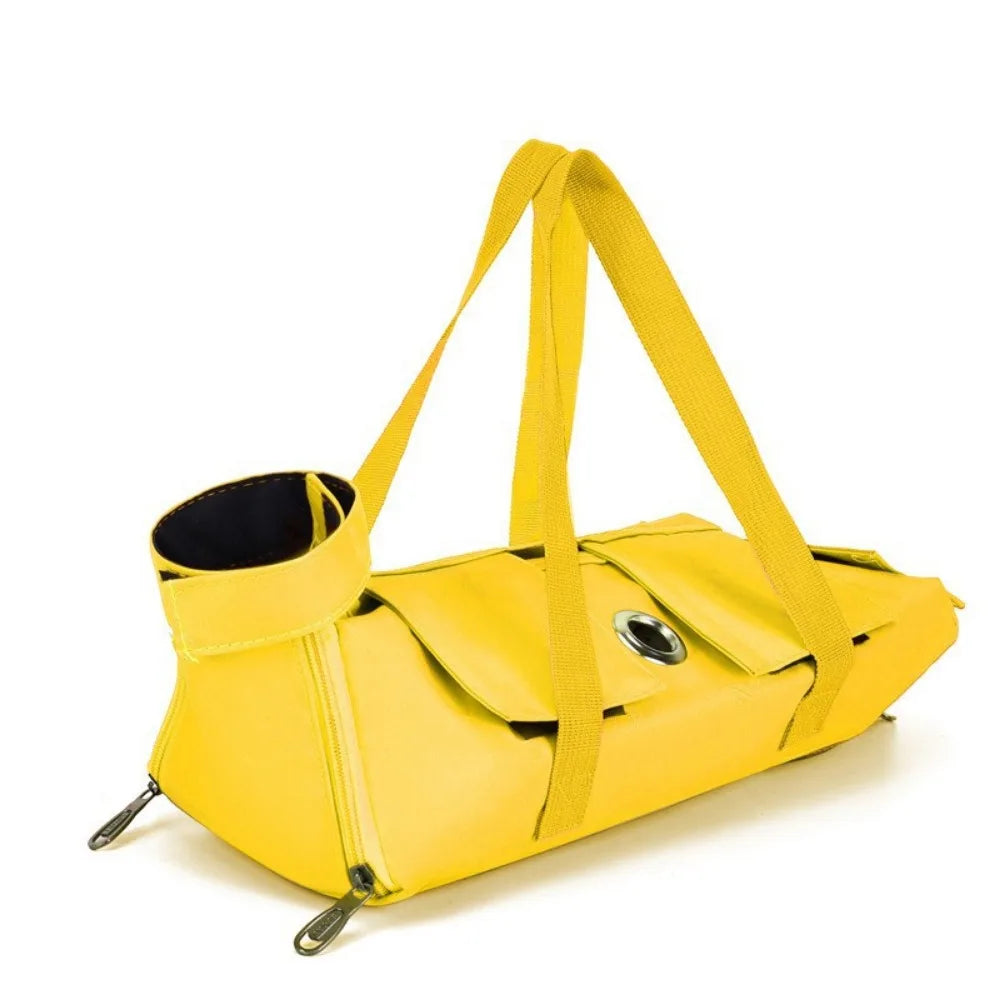 Anti-scratch Bite Fixed Portable Cat Bag Foldable Double Shoulder Pet Backpack Cat Nail Clipping Multifunctional Dog Carrier Vue Yellow-M 2.5 to 4KG