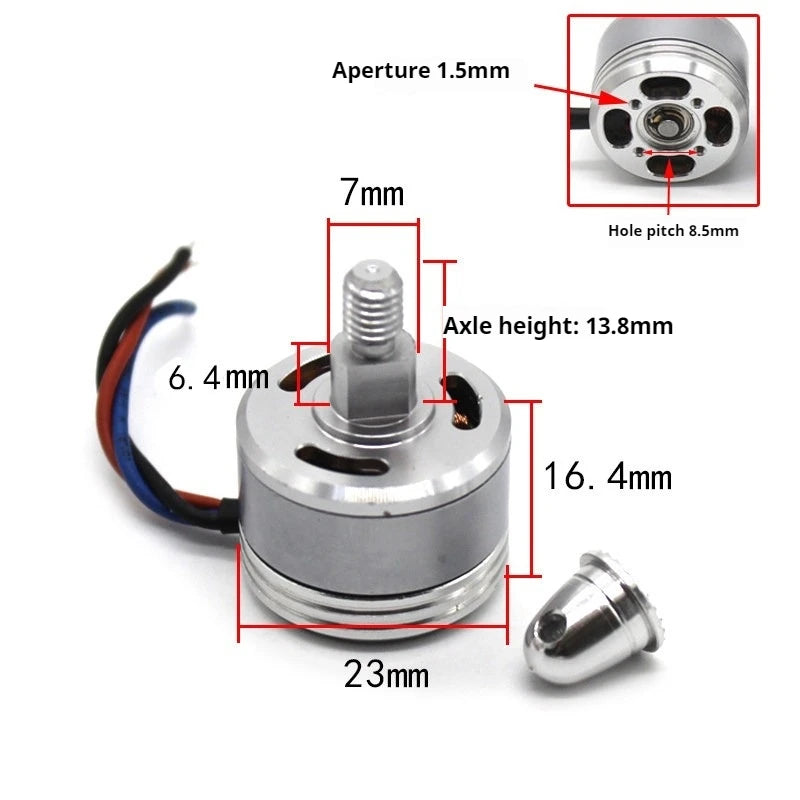 Reverse Thread Brushless Motor 7mm Shaft 4.5mm Shaft Height for RC Drone Quadcopter Airplane Fixed-Wing Model Toy Accessory Vue