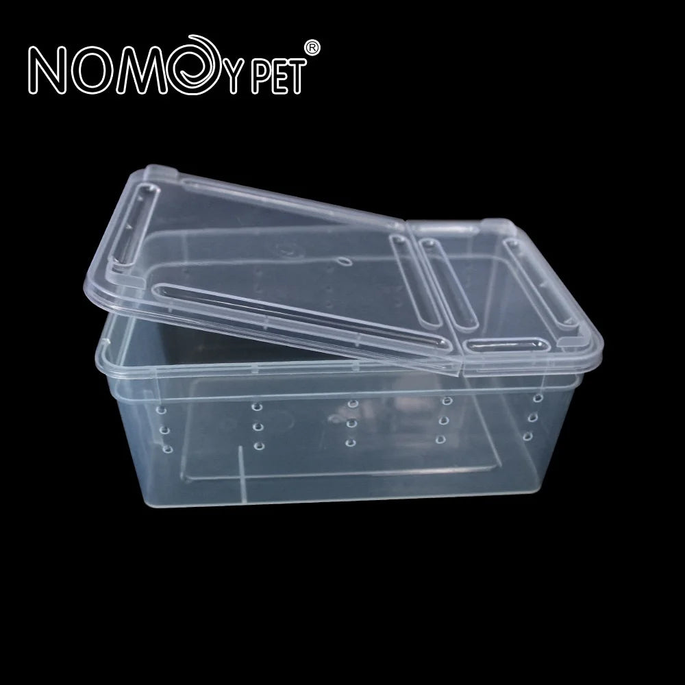 10pcs Plastic Transparent Reptile Box for Snake Turtle Breeding Box Case Feeding Hatching Container Vue