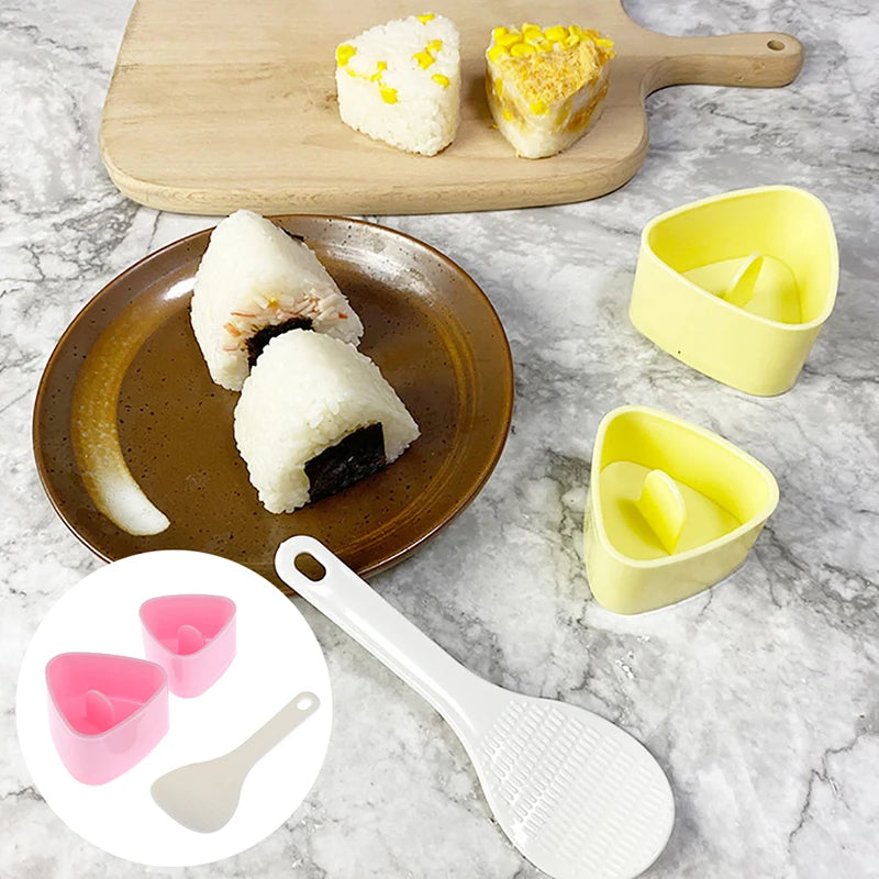 1/3PCS/Set Sushi Mold Rice Ball Food Press Triangular DIY Sushi Maker Mold Sushi Kit Japanese Kitchen Bento Accessories Vue
