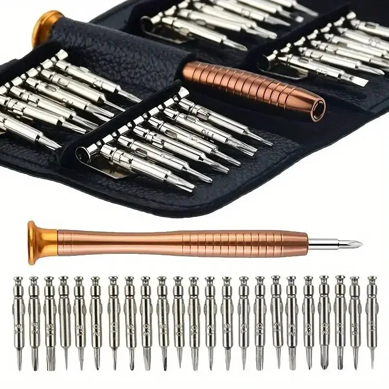 1 Set, Precision Screwdriver Set, 25 In 1 Repair Tool Kit, Small Screwdriver Set, Star/Y-type/Flat-blade/Triangle Screwdrivers F Vue