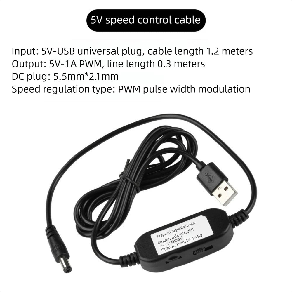 DC5V to 5V/12V Motor Speed Regulator Motor Speed Controller Forward+Reverse Switch Adjust Speed USB Driver Cable with Indicator Vue