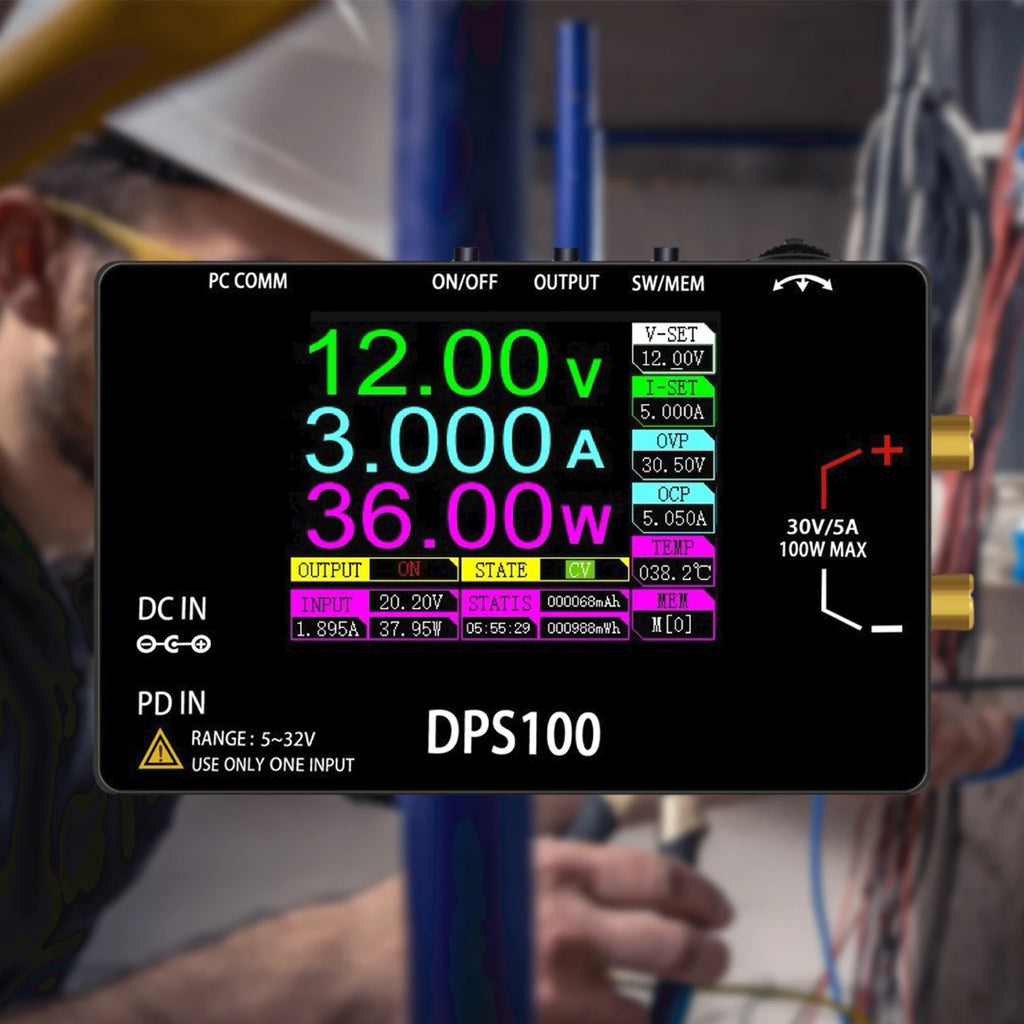 DPS100 Programmable DC Power Supply 30V 5A 100W Voltage Regulator Bench Power Supply Vue