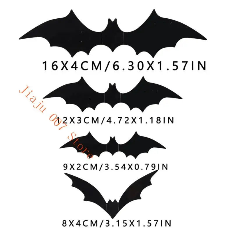Halloween Flying Bat Wall Decals – Realistic PVC Stickers Halloween Wall Decals Vue