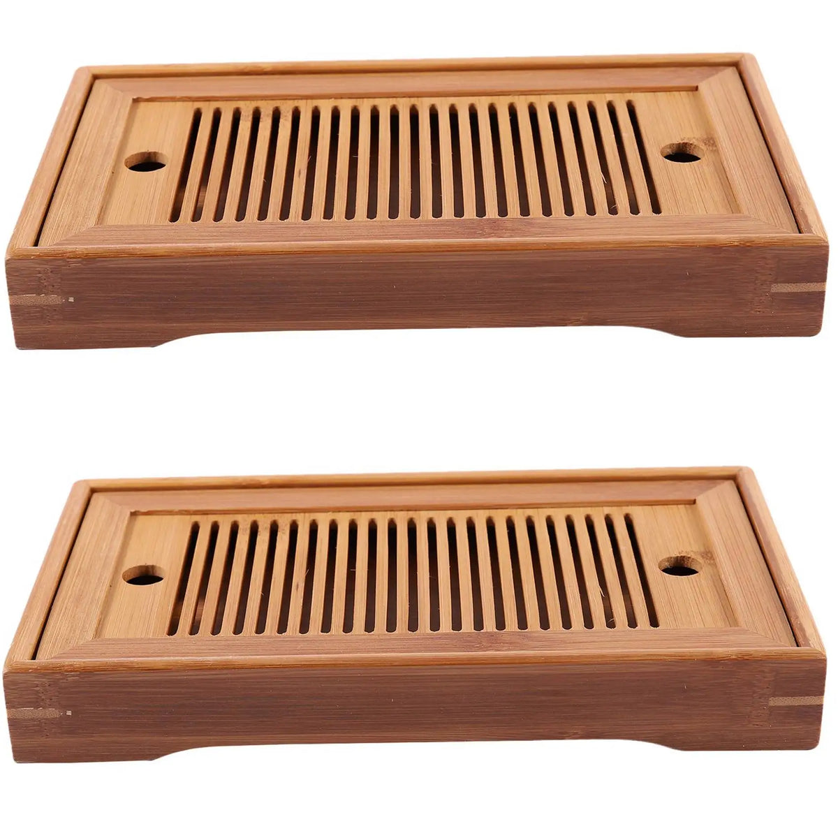 ABKW-2X Bamboo Tea Trays Kung Fu Tea Accessories Tea Tray Table With Drain Rack 25X14X3.5Cm Chinese Tea Serving Tray Set Vue