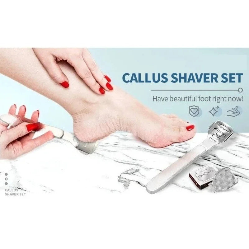 Stainless Steel Foot Callus Remover, Suitable for Removing Dry and Wet Calluses, Is A Foot Care Tool That Comes with 20 Blades. Vue