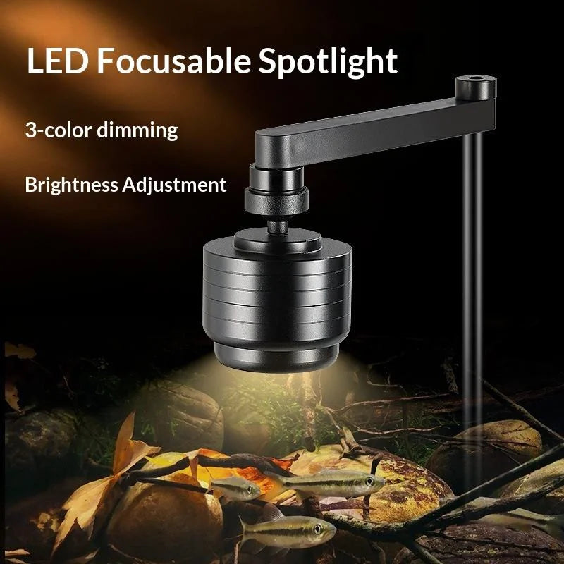 Fish Tank LED Light Waterproof Focusable Full Spectrum Ornamental Aquatic Plant Stream Algae Bloom Lamp Small Aquarium Lighting Vue