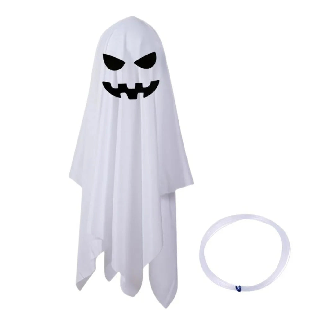 Scary Spooky Halloween Hanging Ghost Decor White Creative Flying Spooky Ghost Eerie Front Door Hanging Courtyard Decor Vue Style G