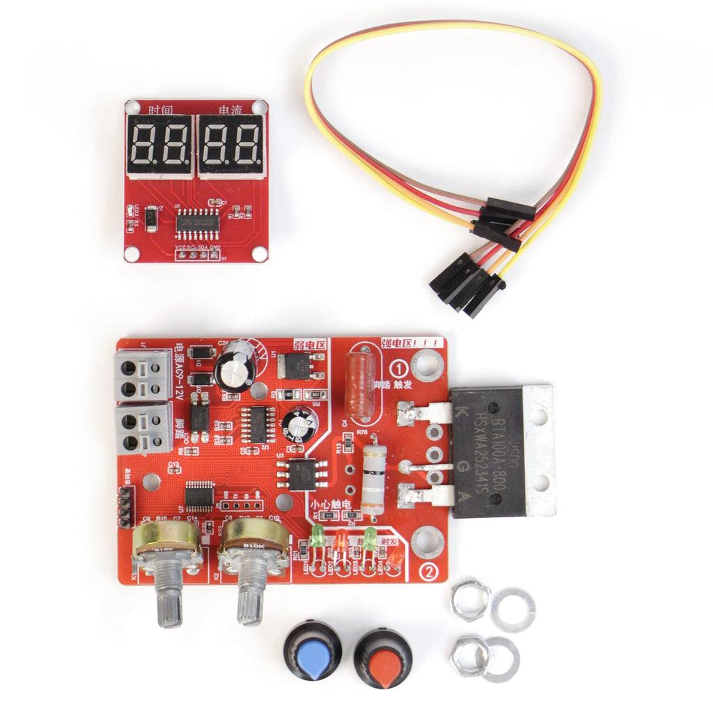 Spot Welding Machine Control Board Adjustable Time Current Spot Welder Control Board Digital Display DIY Battery Accessories Vue