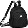 Fashion Women's Multi-color Quilted Backpack Butterfly Accent Daily