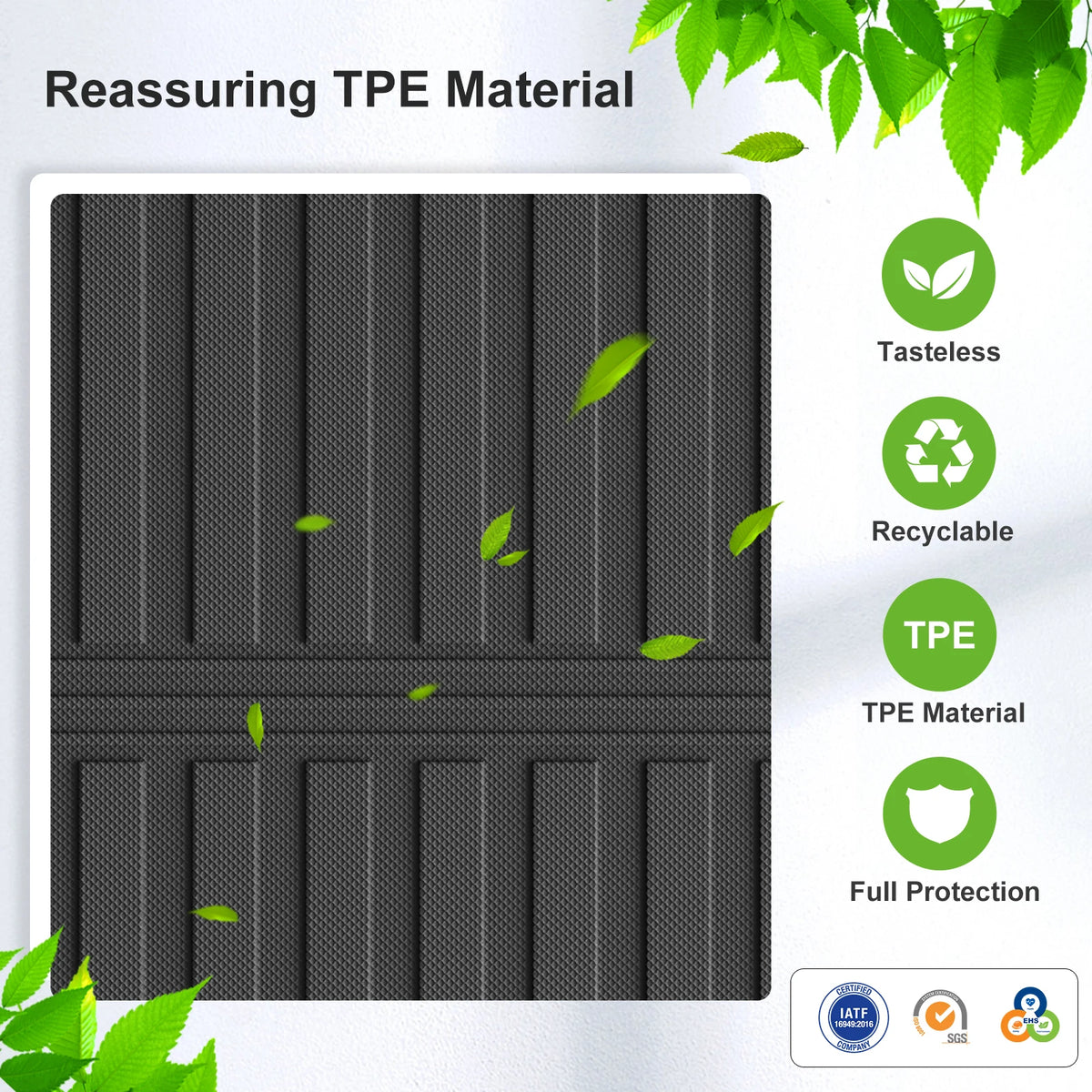 Smabee Left Drive for Honda Passport 2026 (US Version) TPE Car Floor Mats Liner Trunk Backrest Pad All Weather Accessories Vue